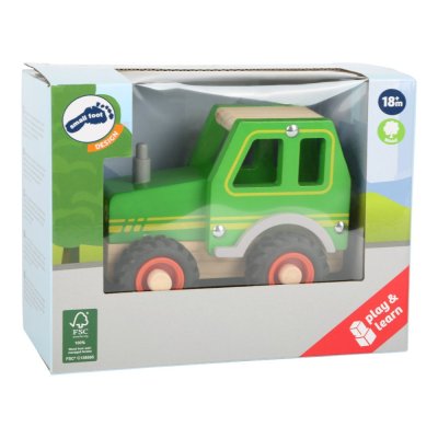 small foot Houten Tractor Groen