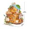 RoboTime 3D houten modelbouwpuzzel Miniatuur poppenhuis Puppyhuis