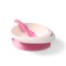 BABYONO Bowl with suction cup and spoon pink 230 ml 6m+