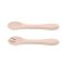 PETITE&MARS Dining set silicone TAKE&MATCH 2 pcs plate + cutlery Ten Sand 6m+