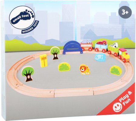 small foot Wooden Train Set My Zoo