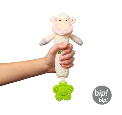 BABYONO Gwiżdżąca zabawka z gryzakiem Sweet Lambie