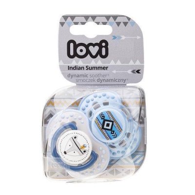 LOVI Silikon-Schnuller dynamisch Boy Indian 0-3m 2 Stk