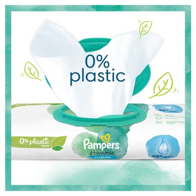 PAMPERS Lenços umedecidos Harmonie Aqua Plastic Free 9x48 un