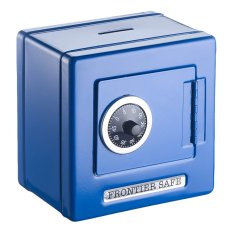 Goki Metal Safe Money Box Blue