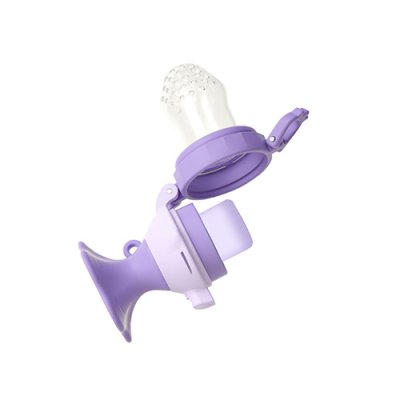 BABYONO Silikon-Schnuller zum Füttern von Flower Violet 6m+