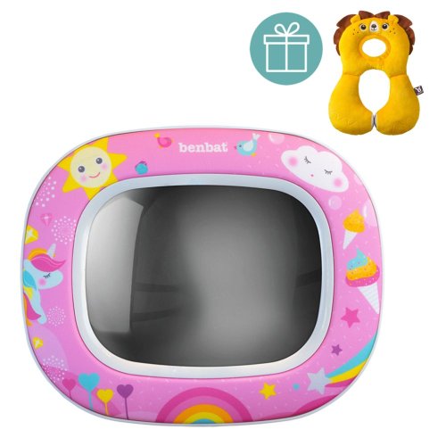 BENBAT Miroir enfant Night&Day - licorne 0m+ Appui-nuque avec appui-tête, lion 1-4a