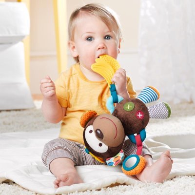 SKIP HOP Zabawka aktywna na pierścieniu C Bandana Buddies Monkey 0m+