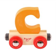 Bigjigs Rail Wagonik drewnianej kolejki - Litera C