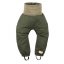 Dětské rostoucí zimní softshellové kalhoty s beránkem Monkey Mum® - Khaki mysliveček