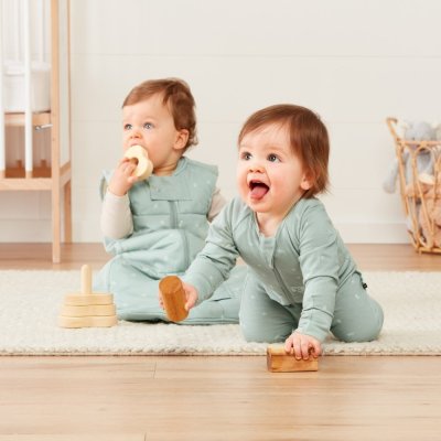 ERGOPOUCH Schlafsack Bio-Baumwolle Sheeting Salbei 2-4 Jahre, 2,5 Tog