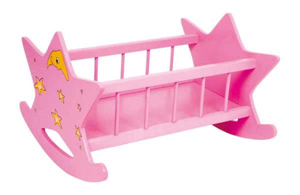 small foot Houten roze wieg ster