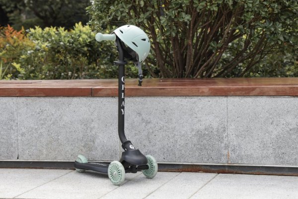 Hulajnoga / rowerek biegowy QPLAY Sema Evo ze światłami LED Jade Green, wiek 1–6 lat, do 50 kg