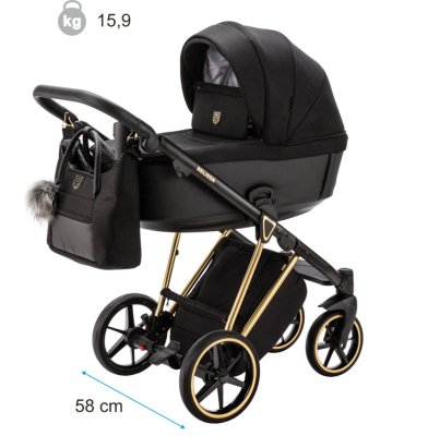 ADAMEX Wózek wielofunkcyjny Belissa Special Edition Black/Gold