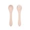 PETITE&MARS Set da pranzo in silicone TAKE&MATCH 4 pezzi Desert Sand - Dusty Rose 6m+