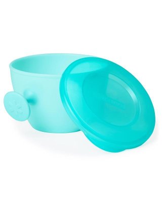 SKIP HOP Schüsseln mit Deckel und Halter Easy Grab Grau, Blaugrün 2 x 240 ml, 3 Monate+