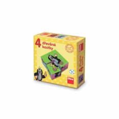 Dino Lesene slikovne kocke Krtek - 4 kocke