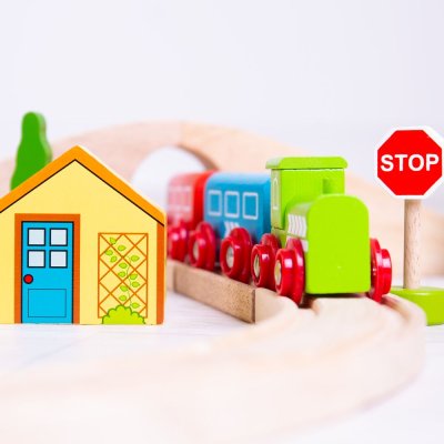 Bigjigs Rail Pista de Comboio de Madeira em Oito