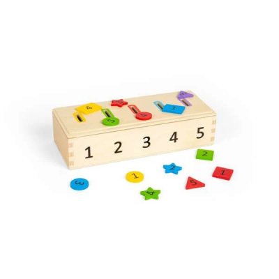 Bigjigs Toys Sortator de culori, forme și numere