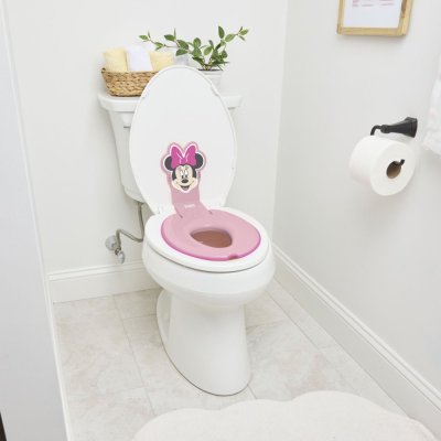 BRIGHT STARTS Flip & Sit™ MINNIE MOUSE™ Toilettensitzverkleinerer mit Klebefunktion, 18m+, bis 23kg