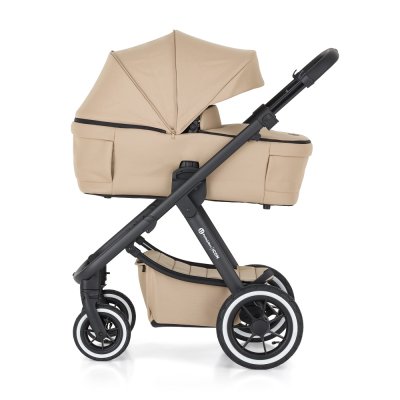 PETITE&MARS Kočárek kombinovaný ICON 2v1 Mocha Beige XXL AIR + Core Pro i-Size Black Grey + Báze