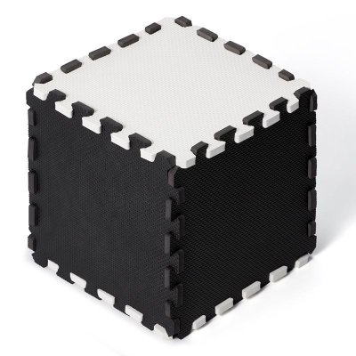 KINDERKRAFT Schaumstoff Puzzlematte Luno 150 x 180 cm Schwarz, 30 Stk.