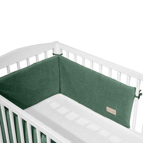KLUPS Guardrail for cot Velvet green 180x30 cm