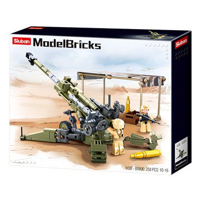Sluban Model Bricks M38-B0890 Canon M777 Howitzer