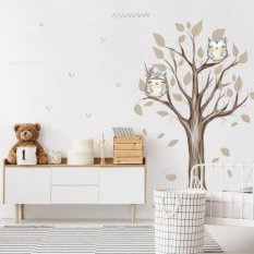 Vinilos infantiles - Vinilo árbol en colores naturales