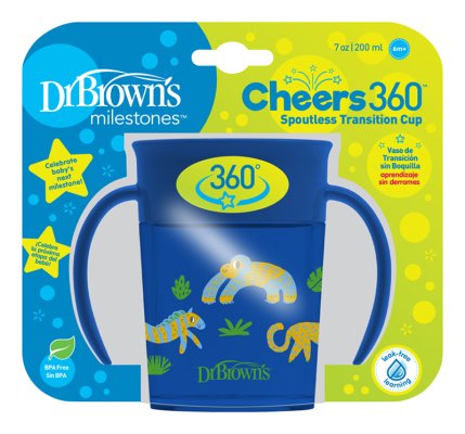 Kubek DR.BROWN'S Cheers360 6m+ 200 ml, niebieski