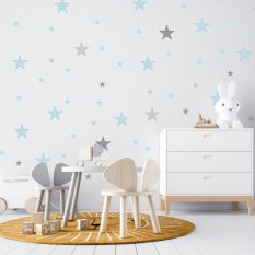 Sticker mural - Petites étoiles mentholées