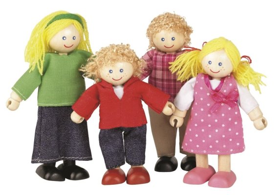 Tidlo Holzpuppen für Puppenhaus Familie