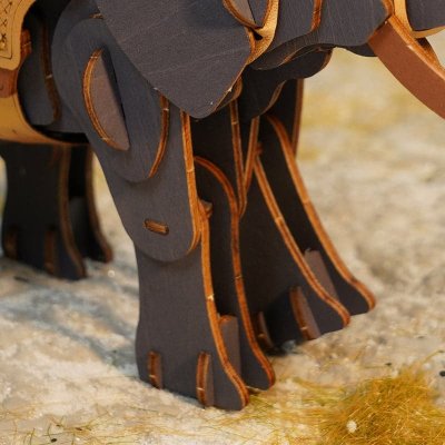 RoboTime Puzzle 3D de madeira Elefante de combate