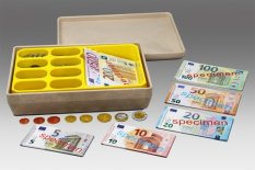 Wissner Pokladna s eurovými bankovkami a mincemi