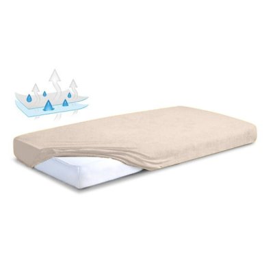 BABYMATEX Wasserdichtes Spannbettlaken 60x120 cm beige