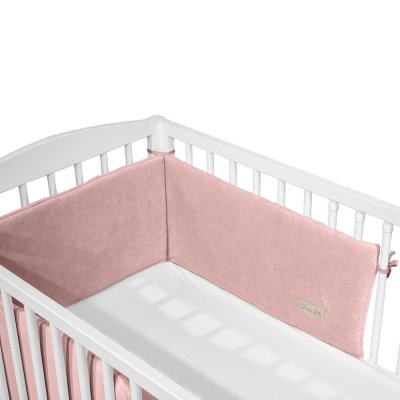 KLUPS Bettschutzgitter Samt rosa 180x30 cm
