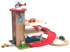 2Kids Toys Holzgarage mit Eisenbahn