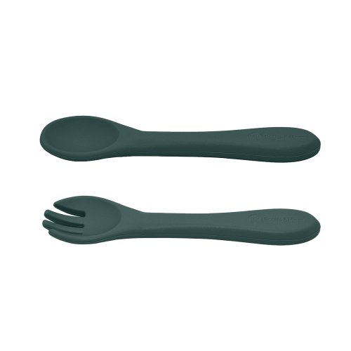 PETITE&MARS TAKE&MATCH juego de comedor silicona 3 piezas Misty Green 6m+