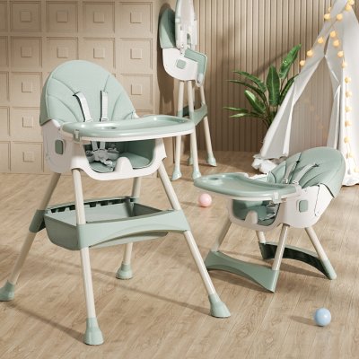 Silla de comedor infantil 2 en 1 Confort - Verde