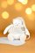 Doudou Coffret cadeau Ours polaire en peluche avec anneau 30 cm beige