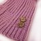 Gorro de punto con pompón, botones Outlast ® - rosa antiguo