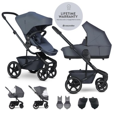 EASYWALKER Set XL Kombikinderwagen Harvey NXT mit Zubehör Deep Blue