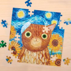 Puzzle Mudpuppy Vincent van Gogh artystyczne koty w puszce 100 elementów