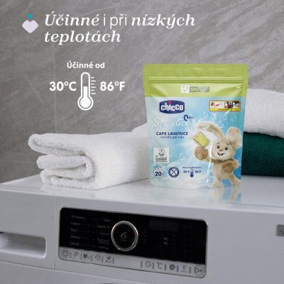 CHICCO Waschmittel-Gelkapseln Sensitive 20 Stk., 0m+