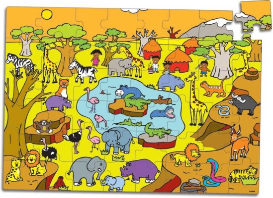 Vilac Drewniane puzzle Sawanna