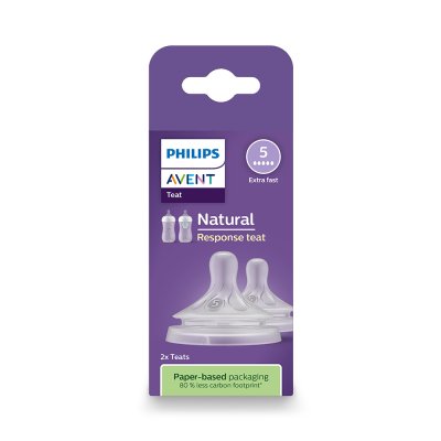 Philips AVENT Natural Response Sauger 5 sehr schneller Durchfluss, 2 Stk.
