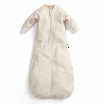 ERGOPOUCH Śpiwór z rękawami bawełna organiczna Jersey Oatmeal Marle 3-12 m, 6-10 kg, 1 tog