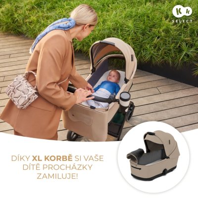 KINDERKRAFT SELECT Kinderwagen kombiniert Yoxi 2in1 Sand Beige