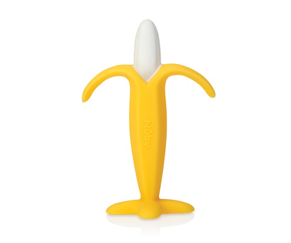 NUBY Siliconen bijtring banaan 3m+
