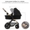 KINDERKRAFT Kombi-Kinderwagen Moov 2 Air 3in1 Pure Black